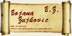 Bojana Žujković vizit kartica